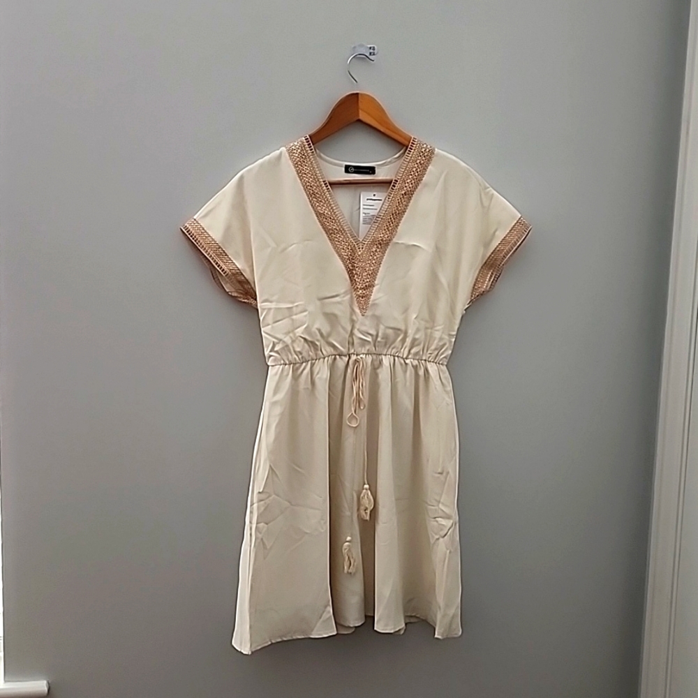 Casual crew neck short sleeve dress
